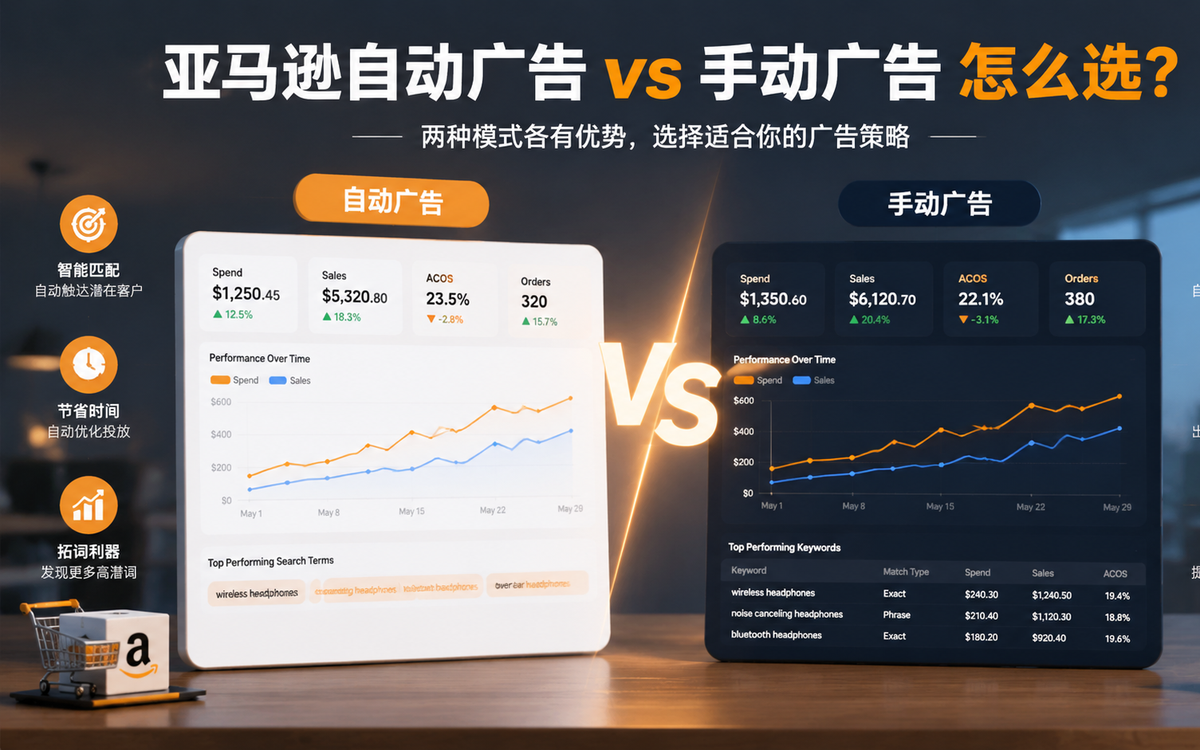 亚马逊自动广告vs手动广告怎么选